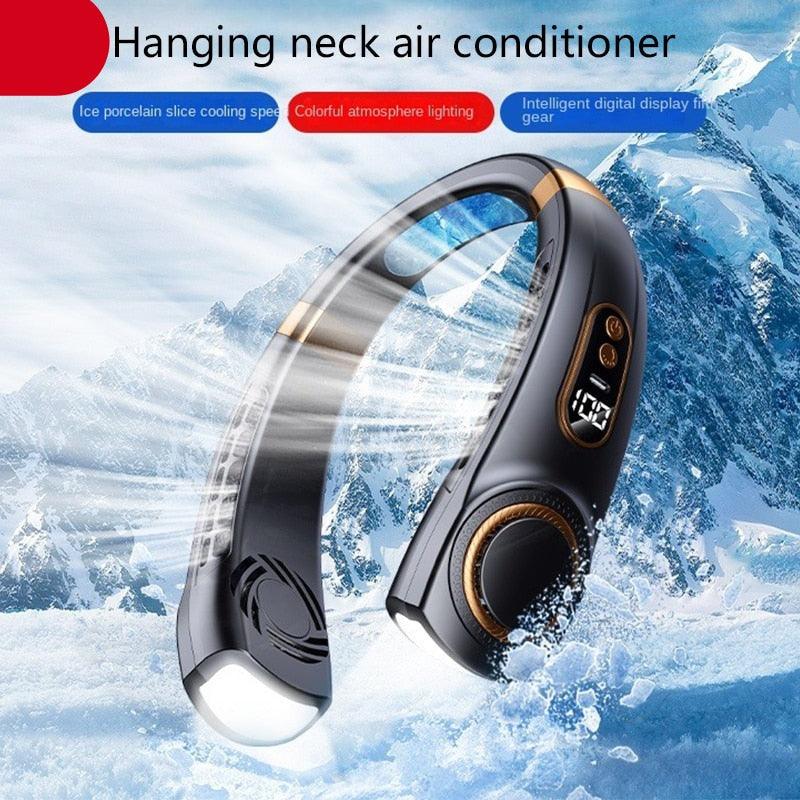 ChillCollar™ Neck Fan ❄️ — Bladeless 5-Speed Wearable Cooling