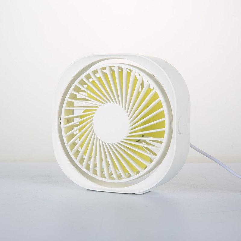SpinBreeze™ 360° Mini Fan 💨 — 3-Speed Quiet Desktop Cooling